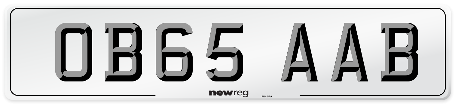 OB65 AAB Number Plate from New Reg